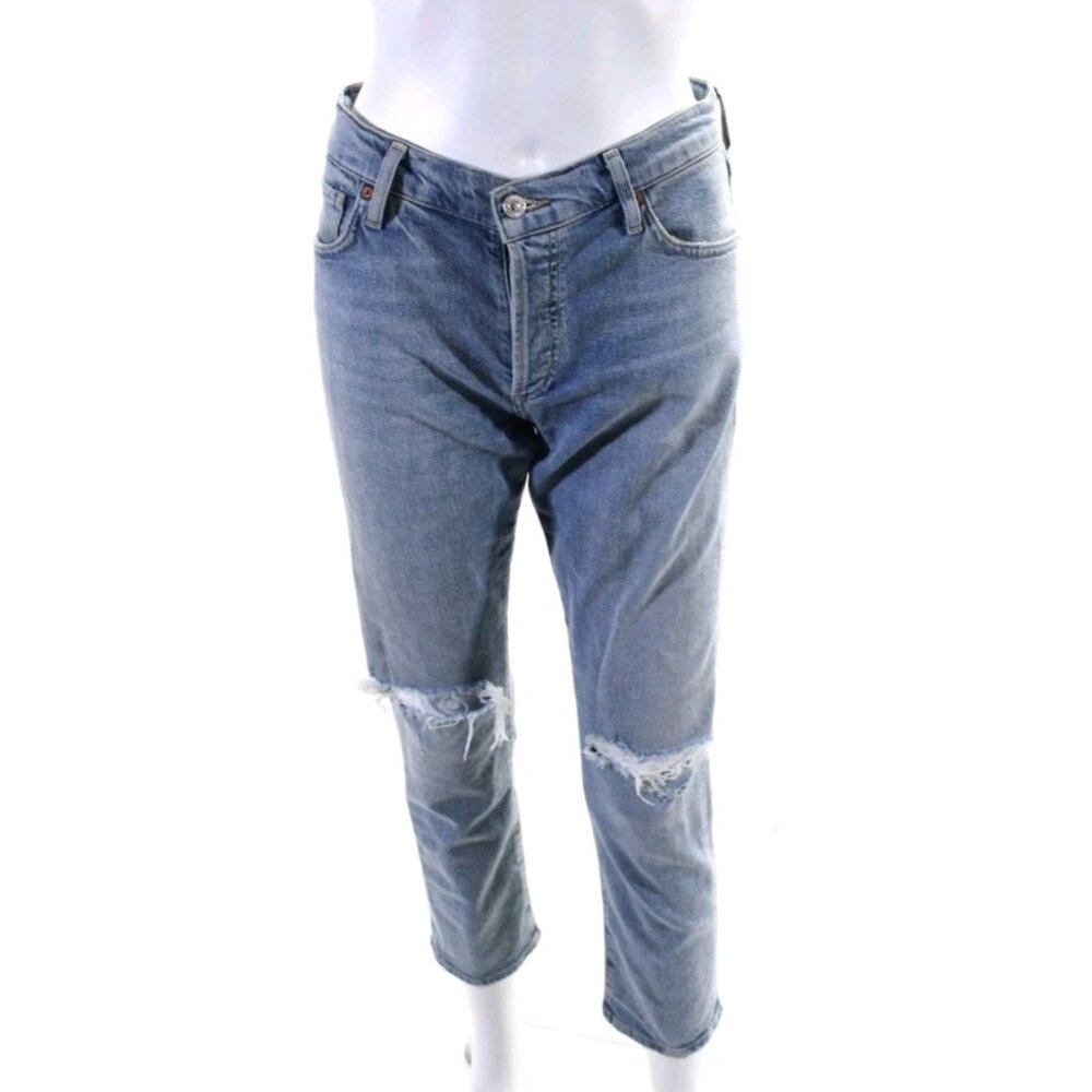 Citizens of Humanity Emerson Distressed Slim Boyfriend Jeans Size 25 Button Fly